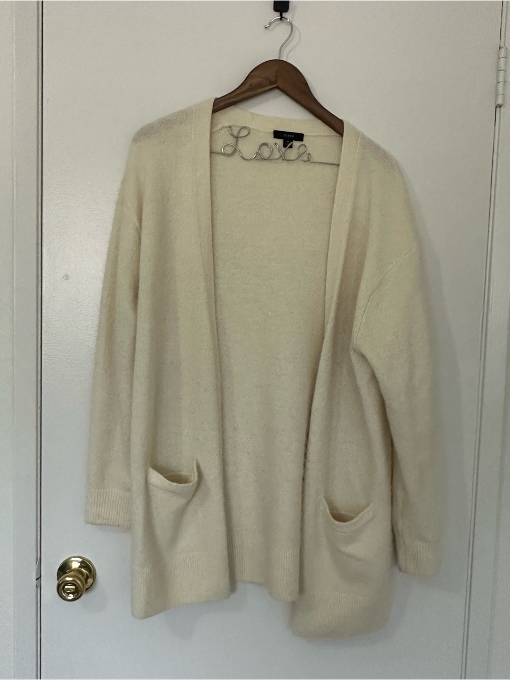 J Crew Alpaca long Cardigan size M